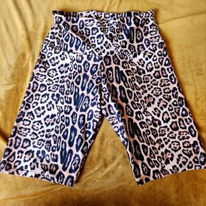 Leopard Print Biker Shorts